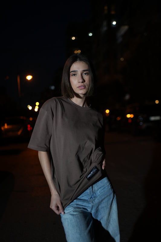 Brown Oversized Shirt – Elevated Edition